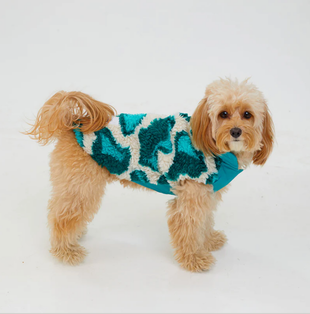 Hundemantel "Türkistraum" – Fleece-Mouflon, warm & winddicht, XS–XL