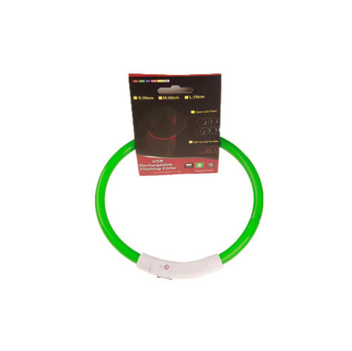 LED-Leuchthalsband für Hunde – USB-aufladbar, 8 Farben, 35–70 cm