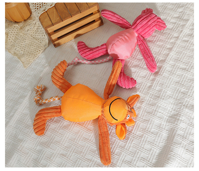Plüsch Quietschspielzeug Hund – Kuh & Schwein (40×32 cm)