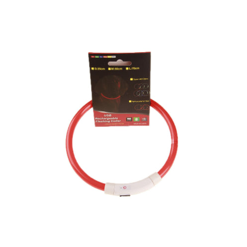 LED-Leuchthalsband für Hunde – USB-aufladbar, 8 Farben, 35–70 cm