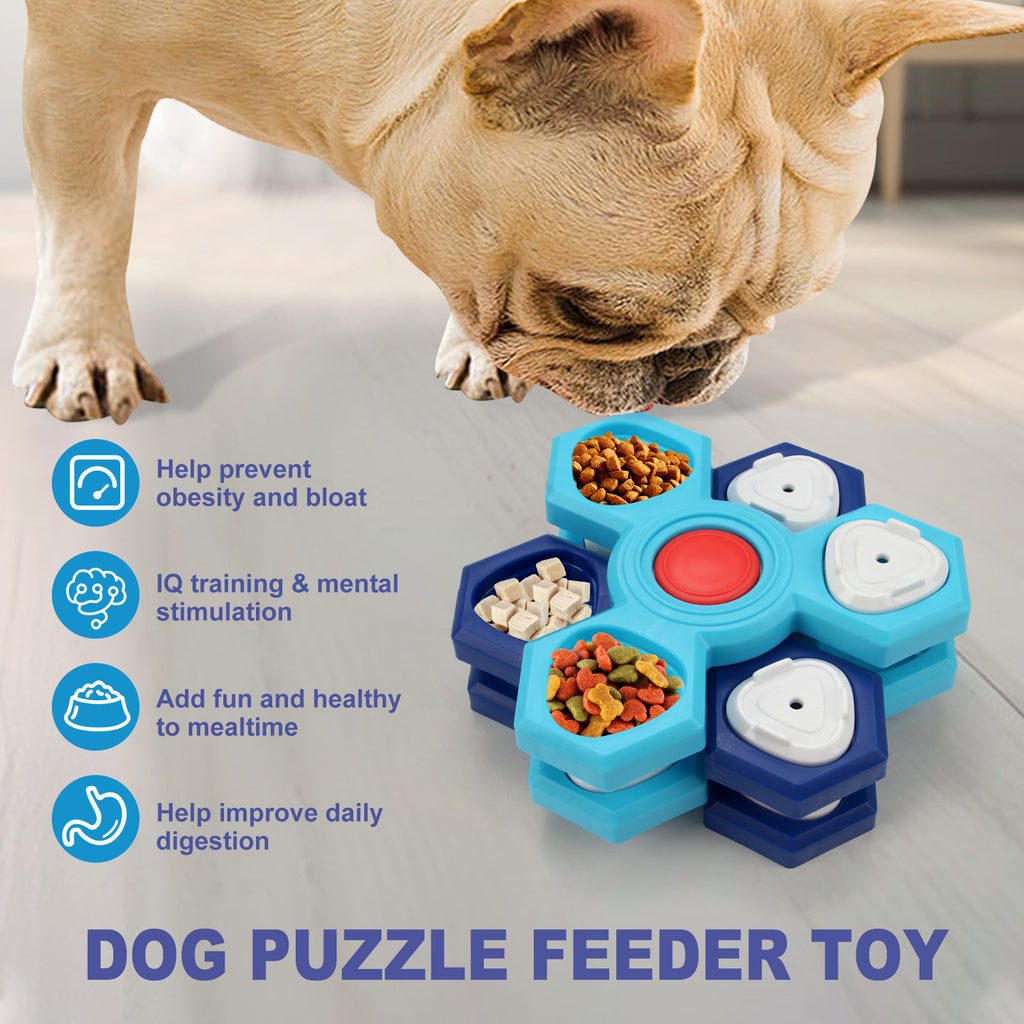 4-lagiger Puzzle-Napf für Hunde – interaktiv, zusammensteckbar & Anti-Schling