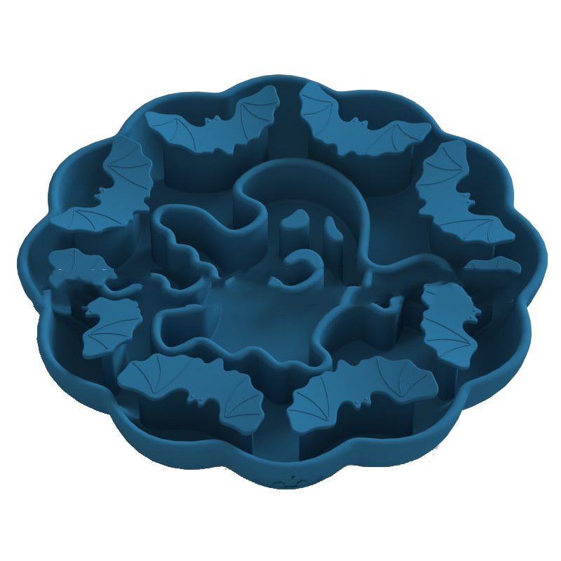 Halloween Silikon-Leckpad für Hunde – Anti-Schling, Kürbis & Geist-Design