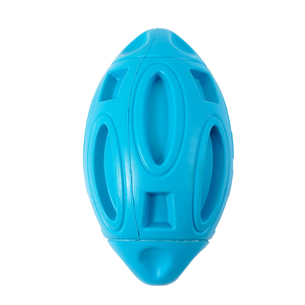 Quietschender Gummi-Rugby-Ball für Hunde – bissfest, abriebfest & interaktiv