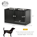 Premium Hundenapf-Station mit Stauraum-Schrank – 44L, Edelstahl, für große Hunde