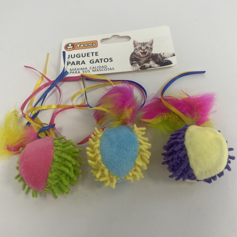 Bunte Seidenball-Spielzeuge für Hunde & Katzen – leicht, weich & farbenfroh