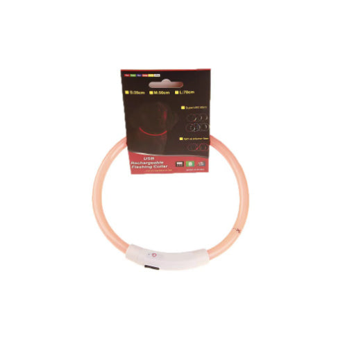 LED-Leuchthalsband für Hunde – USB-aufladbar, 8 Farben, 35–70 cm