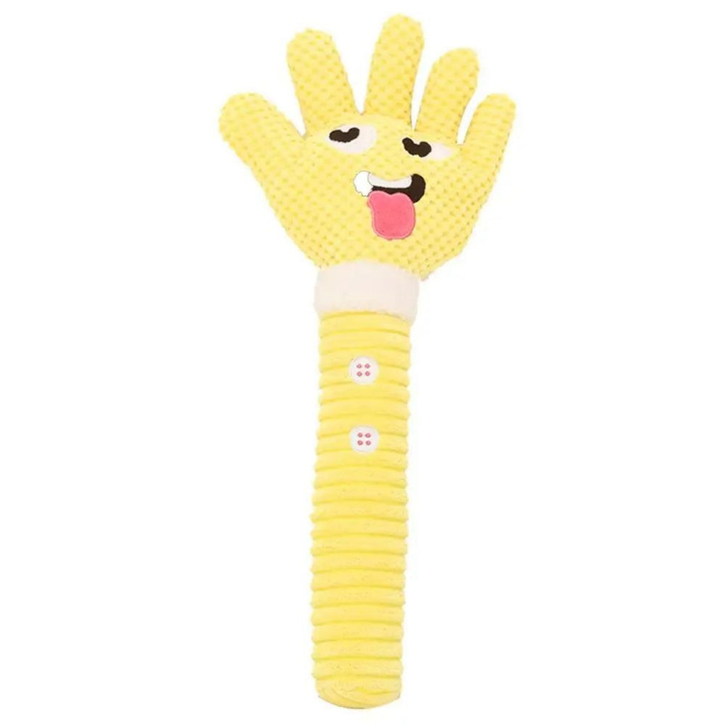 Plüsch Quietschspielzeug Hund – Hand-Design, bissfest (Gelb)