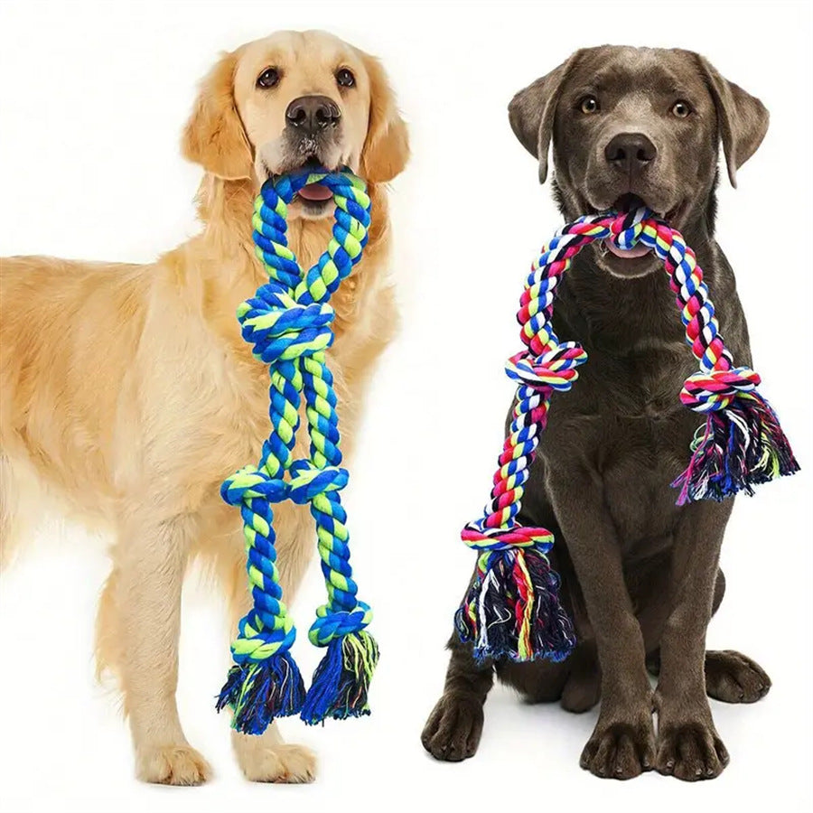 Robuste Seilknoten-Hundespielzeuge – Zahnpflege, Kauen & Tauziehen für große Hunde