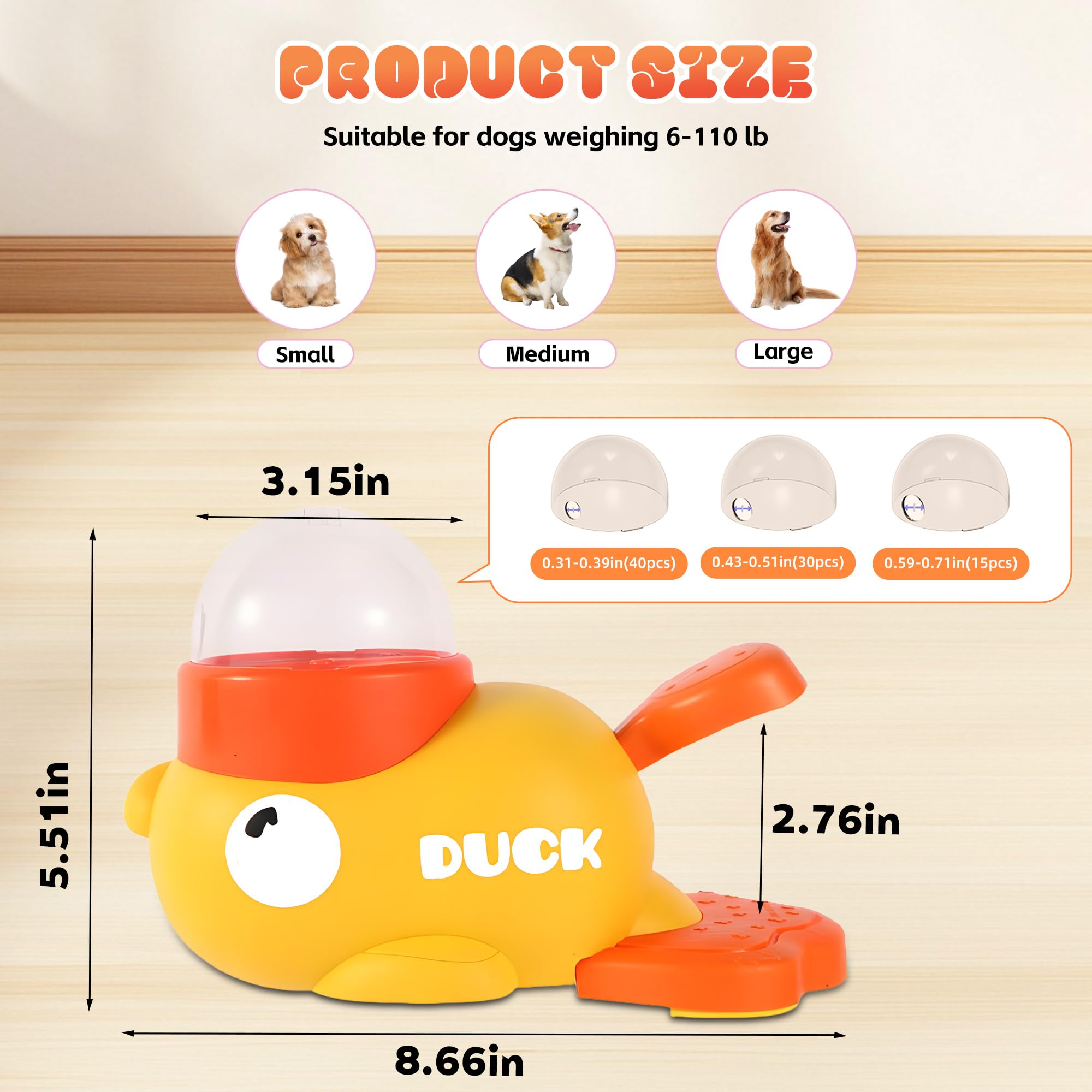 Enten-Futterspender für Hunde – Interaktives Puzzle & Slow Feeder