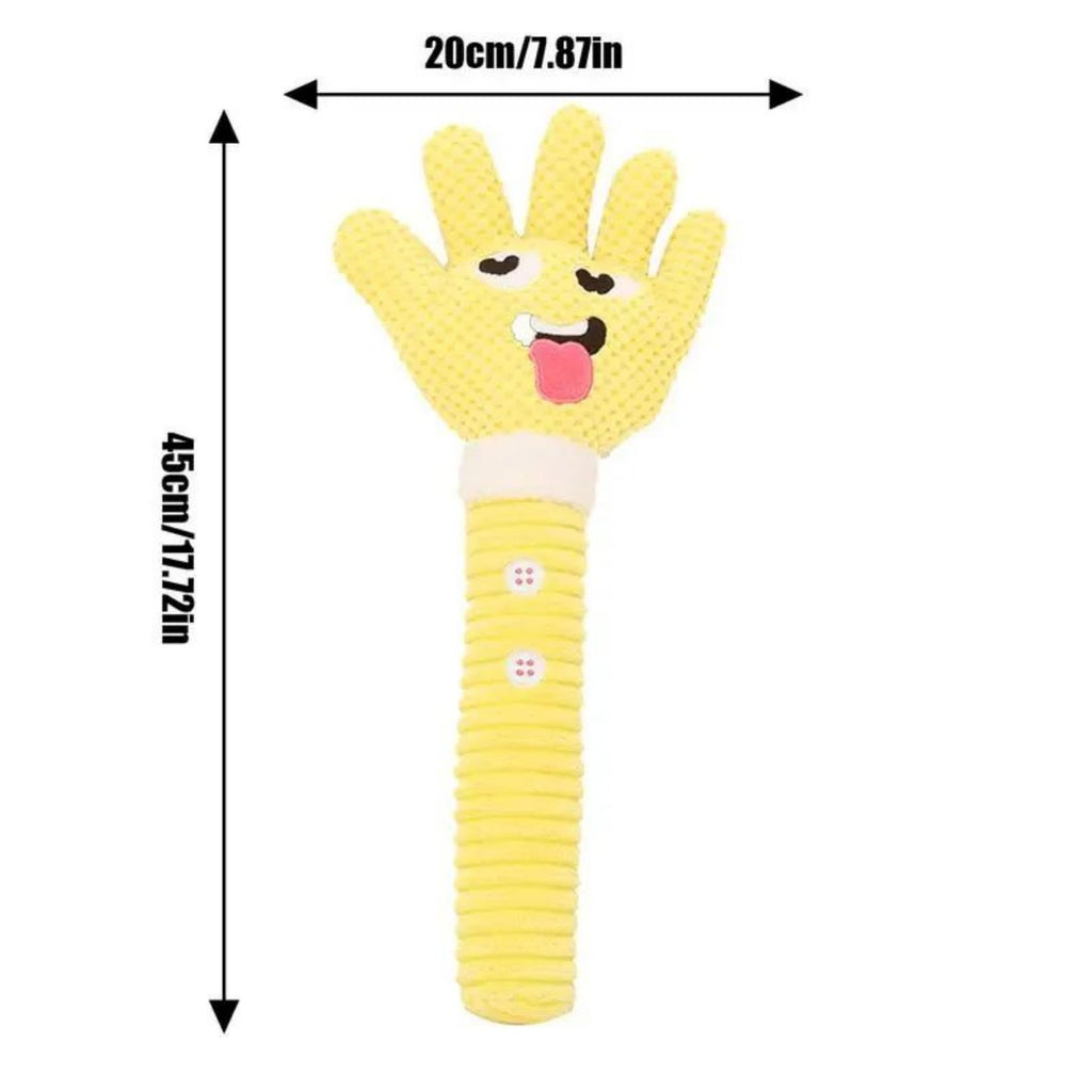 Plüsch Quietschspielzeug Hund – Hand-Design, bissfest (Gelb)