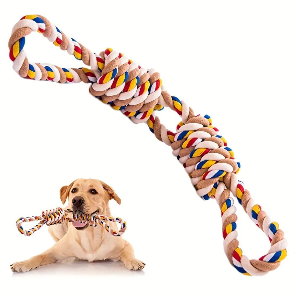 Großes Seilknoten-Spielzeug für Hunde – Zahnpflege & Tauziehen