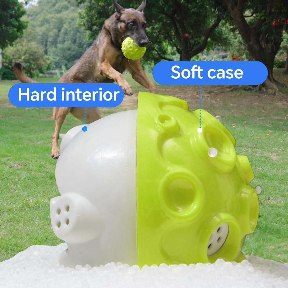 Interaktiver Quietschball für Hunde – Naturkautschuk, Zahnpflege & Stressabbau
