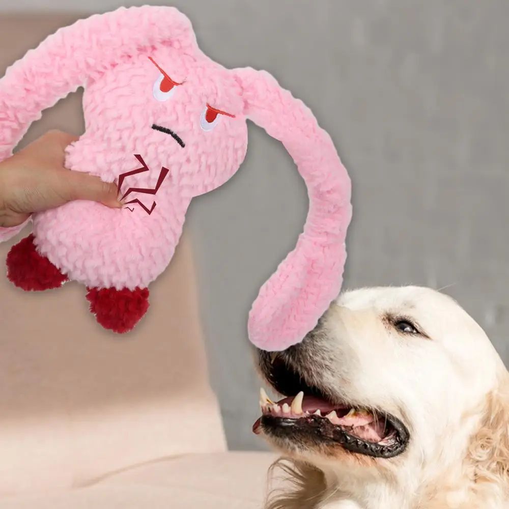 Hase Plüsch-Quietschspielzeug für Hunde – Weiches Kauspielzeug für Welpen & kleine Hunde