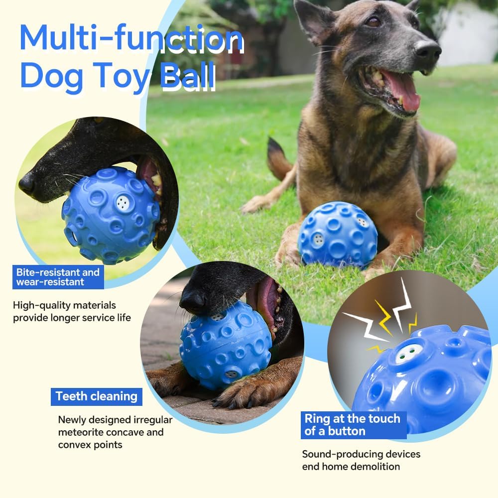 Interaktiver Quietschball für Hunde – Naturkautschuk, Zahnpflege & Stressabbau