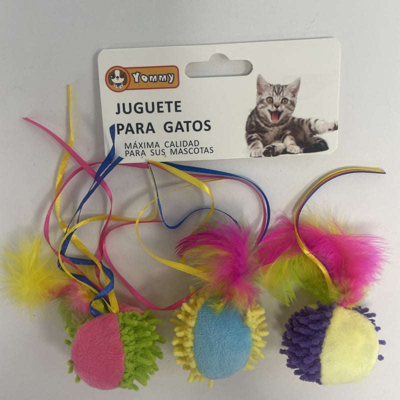 Bunte Seidenball-Spielzeuge für Hunde & Katzen – leicht, weich & farbenfroh