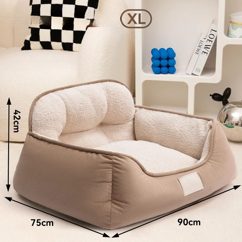 Plüsch Hundebett – Weiches Sofa-Bett waschbar für Hunde