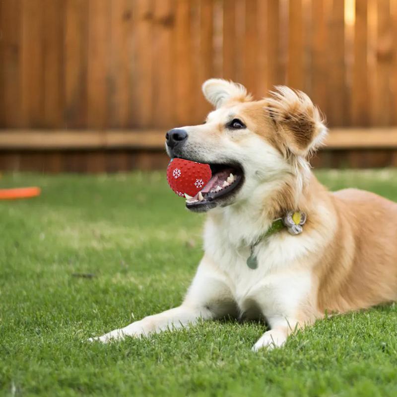 Interaktiver Hundeball mit Quietscher – schwimmfähig, bissfest & zahnpflegend