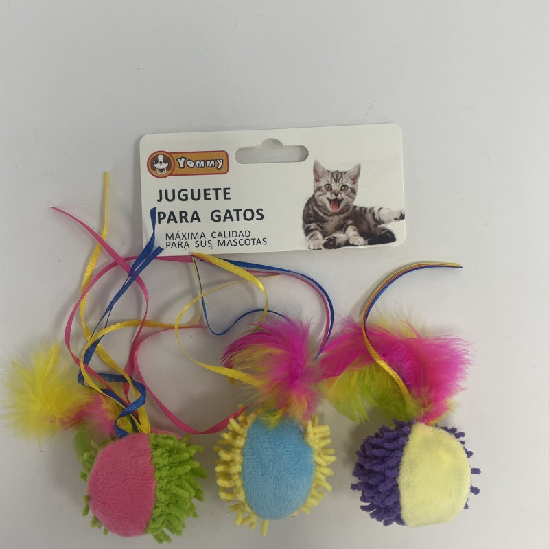 Bunte Seidenball-Spielzeuge für Hunde & Katzen – leicht, weich & farbenfroh