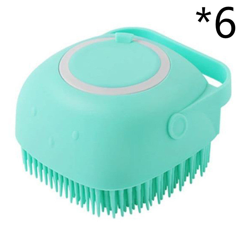 Silikon-Badebürste mit Shampoo-Füllung für Hunde & Katzen – Massage & Reinigung