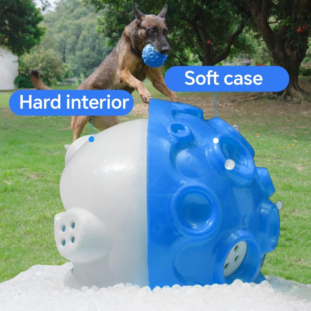 Interaktiver Quietschball für Hunde – Naturkautschuk, Zahnpflege & Stressabbau