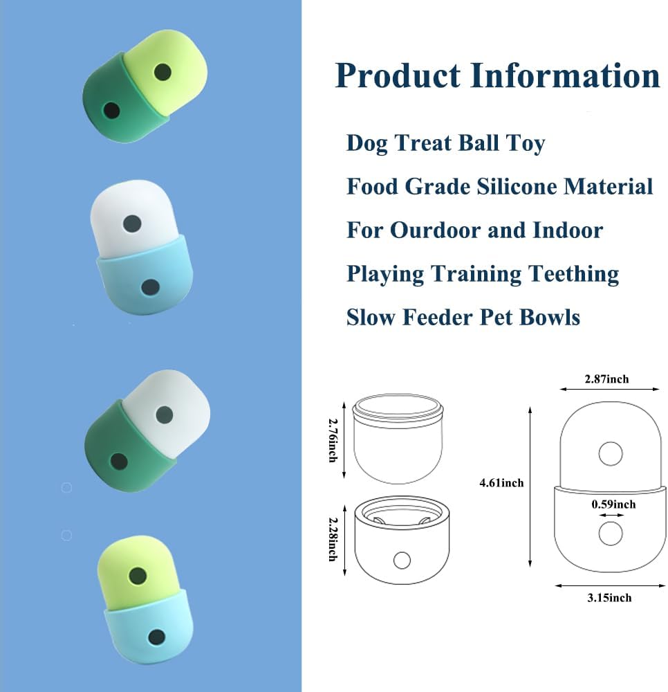 Rollender Leckerli-Ball für Hunde – Silikon, Slow Feeder & IQ-Training