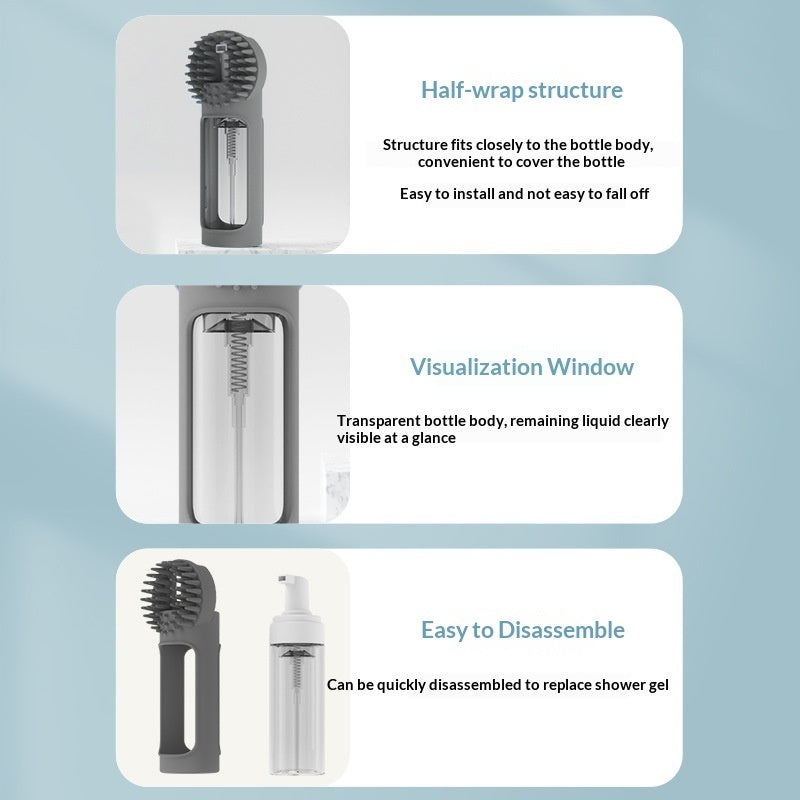 2-in-1 Silikon-Badebürste für Hunde – Massage, Reinigung & Fellpflege