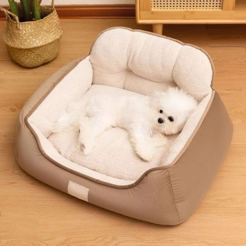 Plüsch Hundebett – Weiches Sofa-Bett waschbar für Hunde