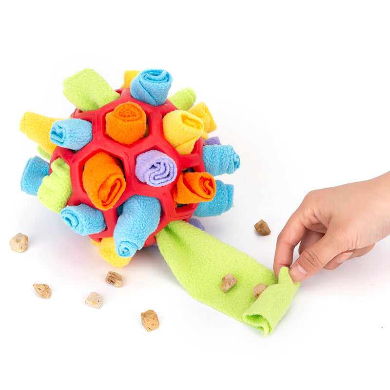 Schnüelball für Hunde – Fleece, Leckerli-Versteck & Nasenarbeit