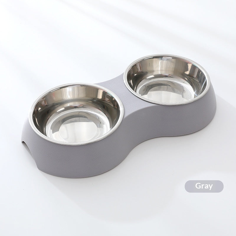 Edelstahl-Doppelnapf für Hunde – Macaron-Farben, PP & Edelstahl