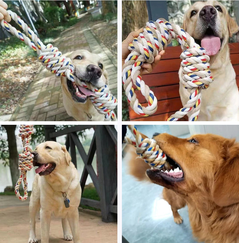 Großes Seilknoten-Spielzeug für Hunde – Zahnpflege & Tauziehen