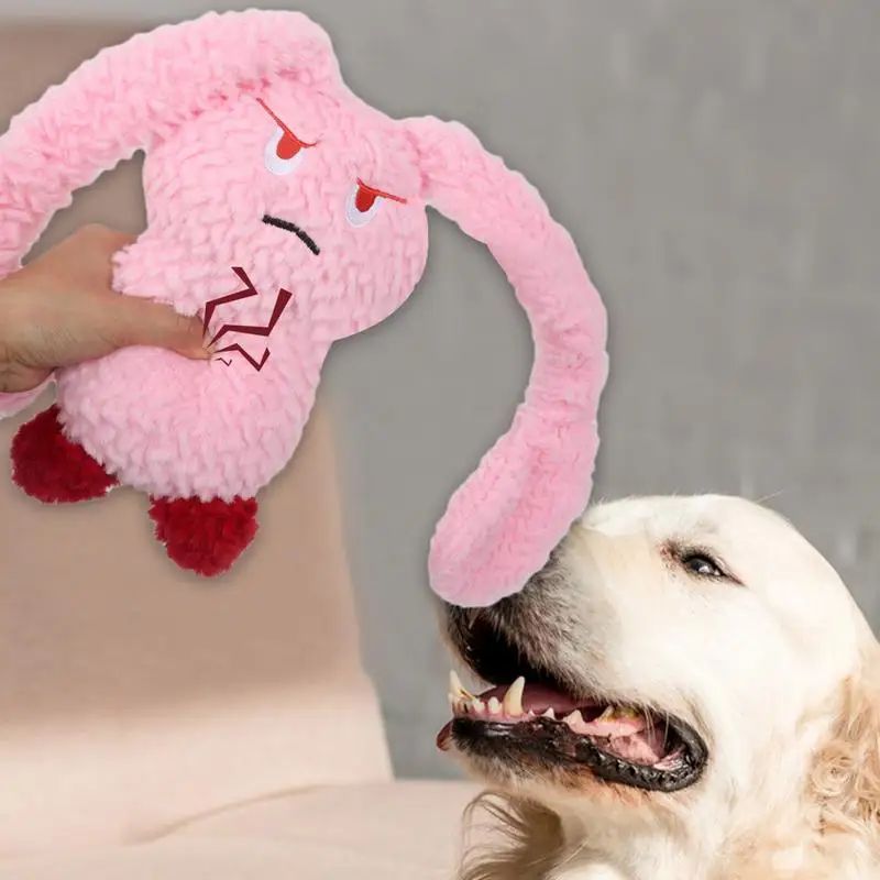 Hase Plüsch-Quietschspielzeug für Hunde – Weiches Kauspielzeug für Welpen & kleine Hunde
