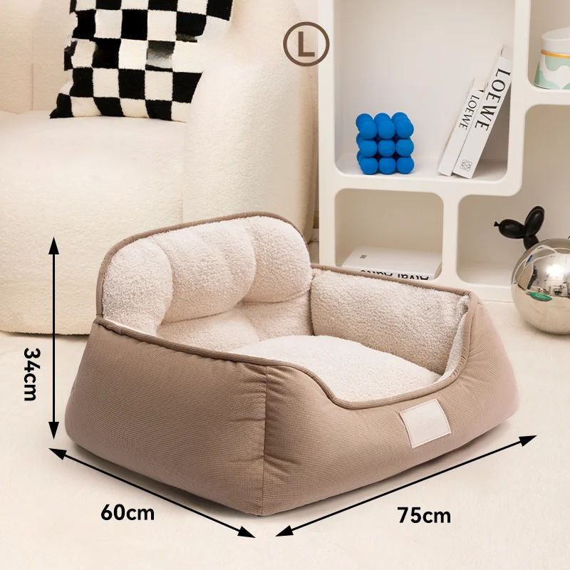 Plüsch Hundebett – Weiches Sofa-Bett waschbar für Hunde