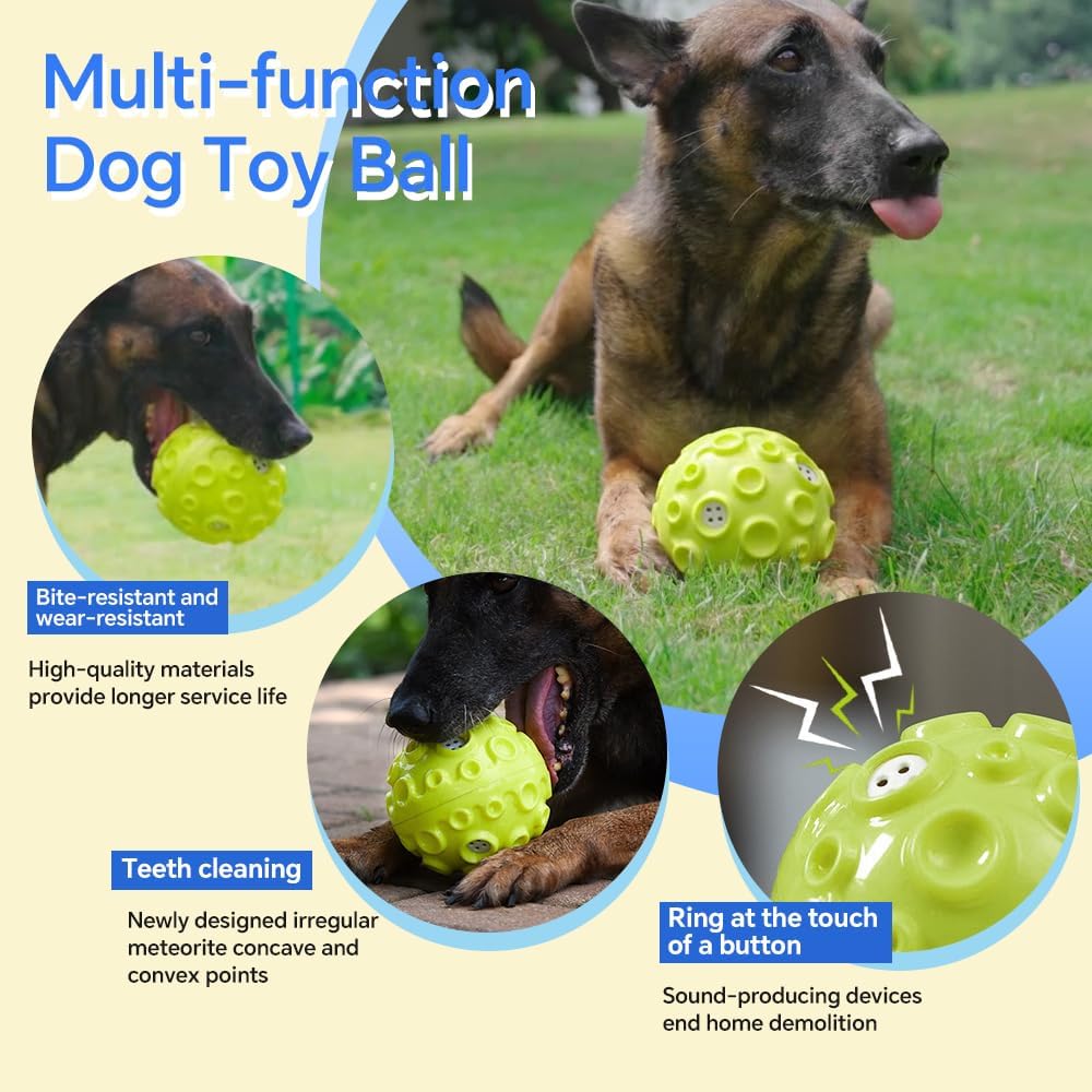 Interaktiver Quietschball für Hunde – Naturkautschuk, Zahnpflege & Stressabbau