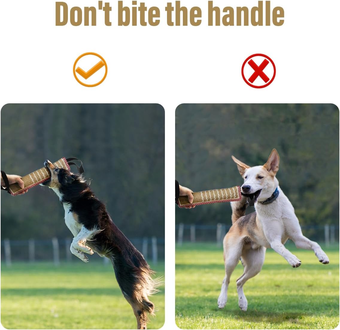 Jute Beißkissen für Hunde – Tauzieh & Trainings-Spielzeug