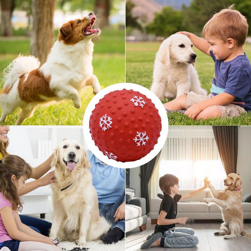 Interaktiver Hundeball mit Quietscher – schwimmfähig, bissfest & zahnpflegend