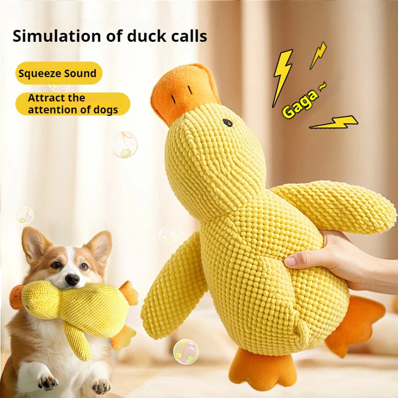 Quietsche-Ente Plüsch Hundespielzeug – Beruhigend & Zahnpflege | S / M / L