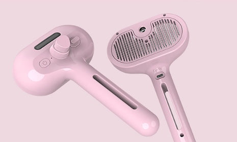 Selbstreinigender Fellbürsten-Kamm für Hunde – USB, Sprühnebel & Knoten-Löser