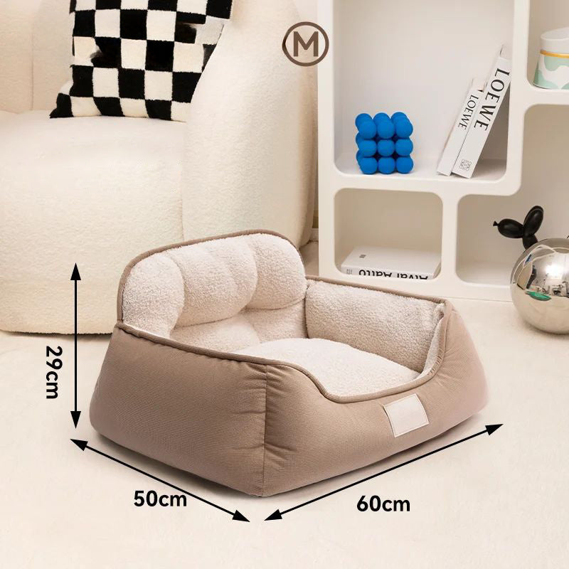 Plüsch Hundebett – Weiches Sofa-Bett waschbar für Hunde