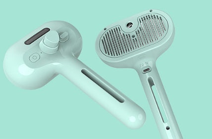 Selbstreinigender Fellbürsten-Kamm für Hunde – USB, Sprühnebel & Knoten-Löser