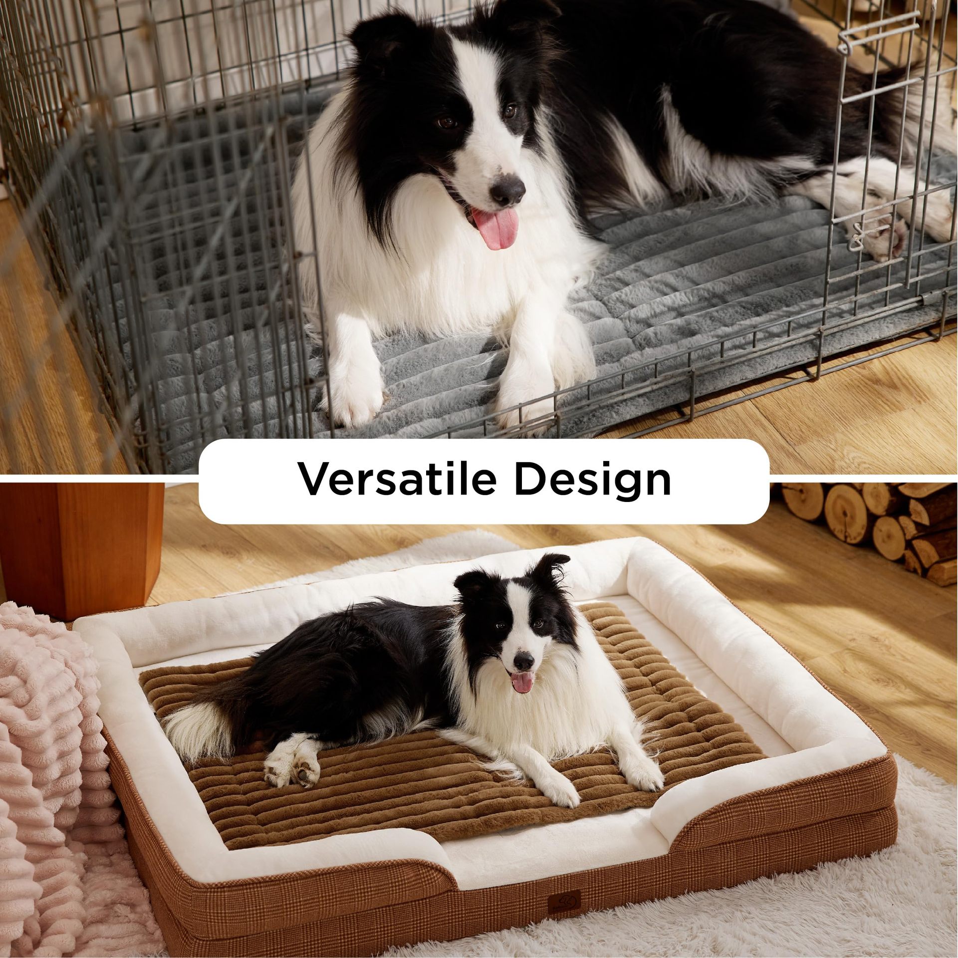 Hundematte aus Kaninchenfell-Imitat – extra weich, 3 Farben, 4 Größen