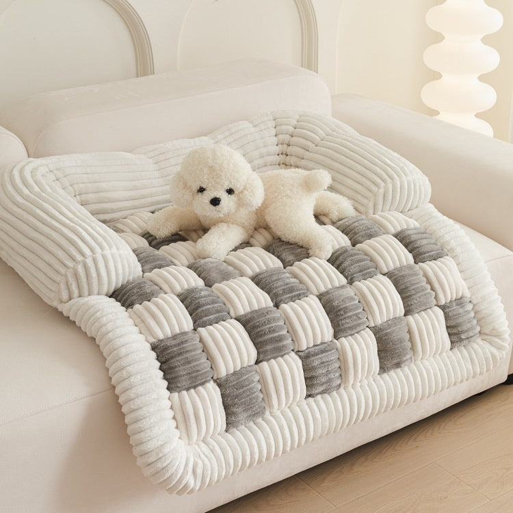 Hundepad & Sofaschoner im Schachbrettmuster – 7 Farben, 5 Größen